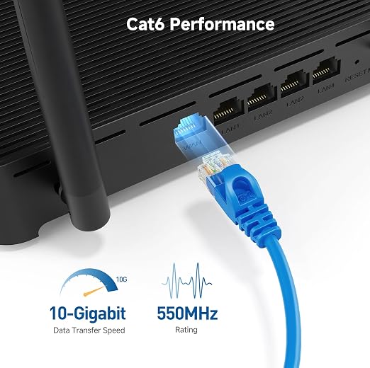 Cable Matters 10Gbps Snagless Cat 6 Ethernet Cable - 14ft - Image 3