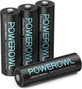 POWEROWL AA Lithium Batteries 4 Pack, 3400mAh High Capacity 1.5V Double A by POWEROWL