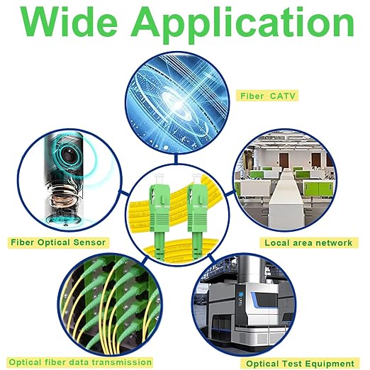 FLYPROFiber- 10m/33ft SC/APC to SC/APC Optic Fiber Cable, OS2 Single Mode Fiber - Image 6