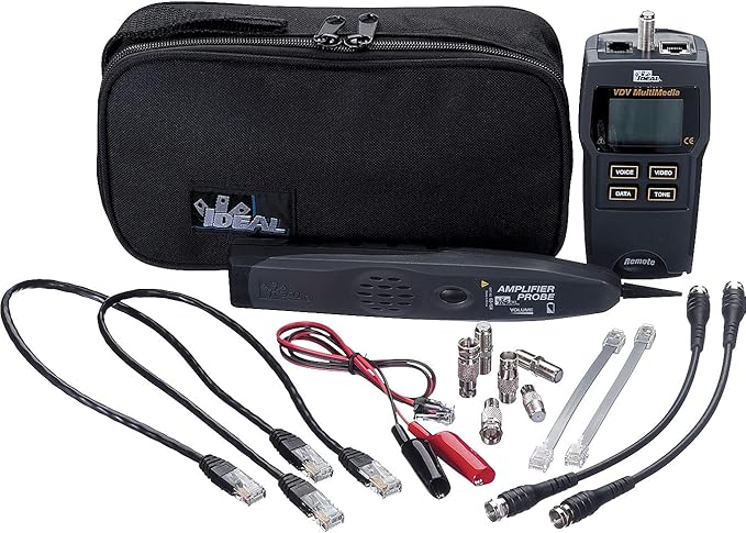Ideal Electrical 33-866 Test-Tone-Trace VDV Test Kit, Voice-Data-Video Testers by IDEALELECTRICAL