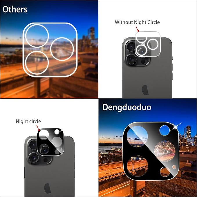 Dengduoduo 3 Pack Tempered Glass Camera Lens Protector - Image 5