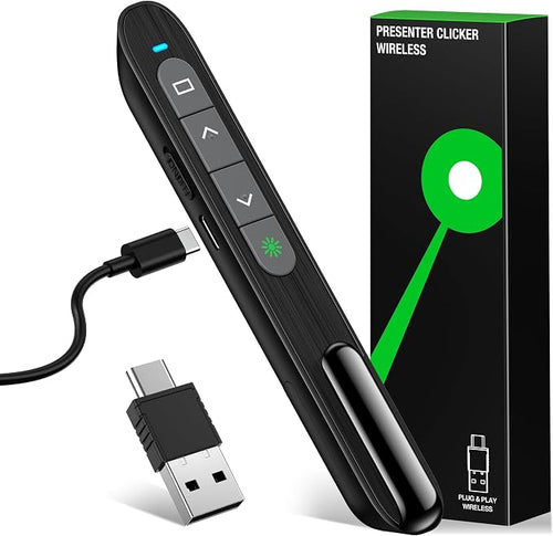 2 in 1 USB Type C Rechargeable Presentation Clicker by TITIANCOOLPresenter
