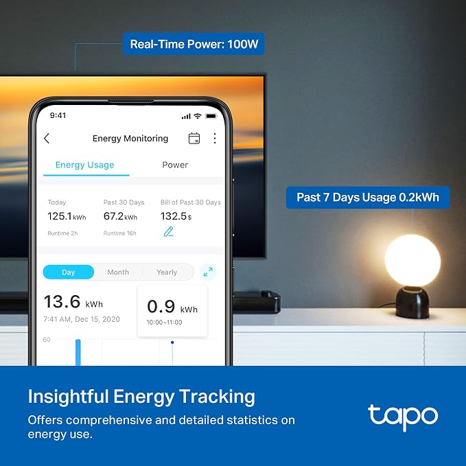 TP-Link  Smart Plug Wi-Fi Mini, Energy Monitoring, Compatible - Image 2