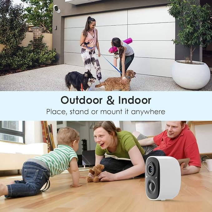 GMK Security Cameras Wireless Outdoor, 2K Battery Powered Cameras - Image 8