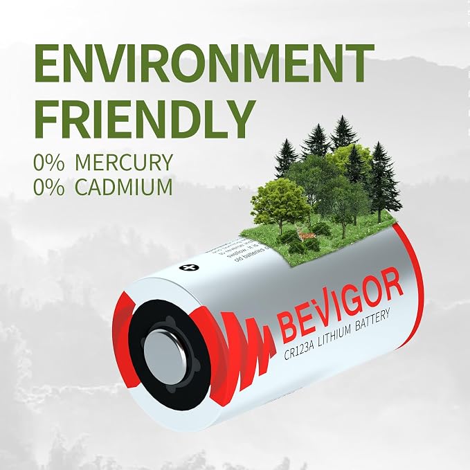 BEVIGOR CR123A 3V Lithium Batteries 6 Pack, 1500mAh Photo Battery, 3 Volt 123 - Image 6