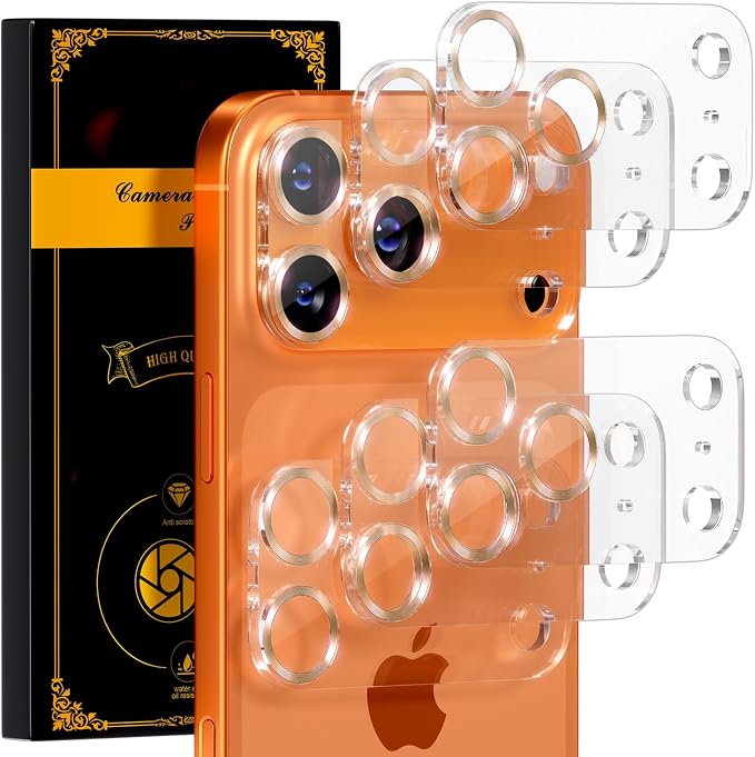 for 6 Pack iPhone 17 Pro Max Camera Lens Protector 9H Tempered Glass Camera by Beuxece