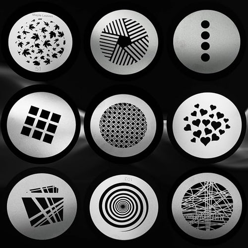18Pcs Round Gobos Kit for Optical Snoot, 66mm/2.6in Metal Plate Patterns for - Image 2