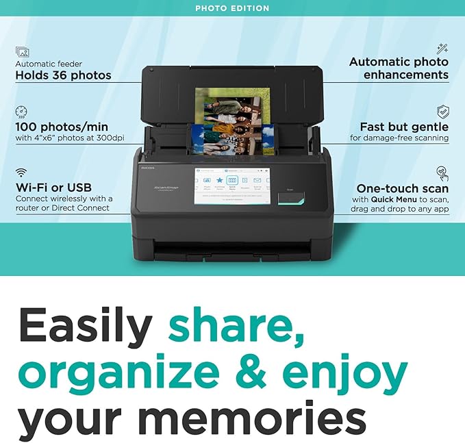 ScanSnap iX2500 Photo Edition Wireless or USB High-Speed Cloud Enabled Photo - Image 2