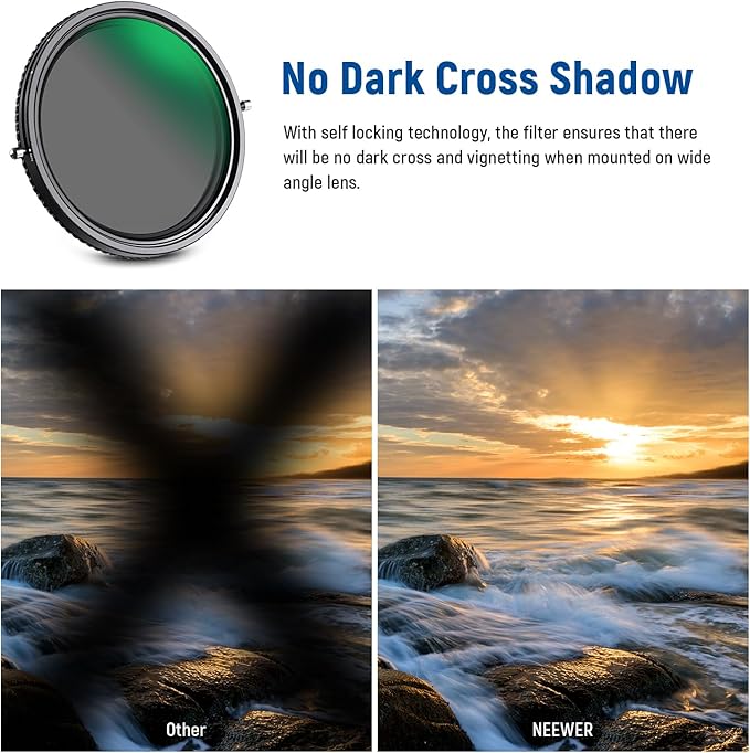 NEEWER 2 in 1 82mm Variable ND Filter ND2–ND32&CPL Filter No X Cross/30 Layer - Image 4