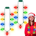 QZYL 24 Pack Light Up Christmas Necklace, Colorful Christmas Necklaces by QZYL
