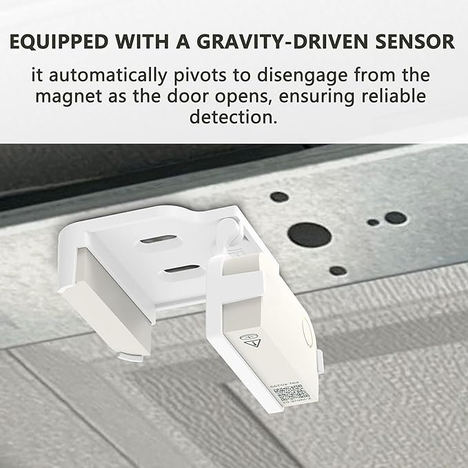 Garage Door Bracket for Ring Alarm Contact Sensor 2nd Gen – White Mount - Image 2