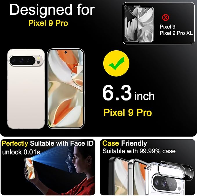 Ferilinso Full Coverage 3 Pack Privacy Screen Protector - Image 2