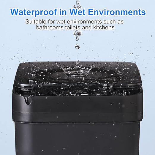 Anborry Bathroom Automatic Trash Can 2 Pack 2.2 Gallon Touchless Motion Sensor - Image 3