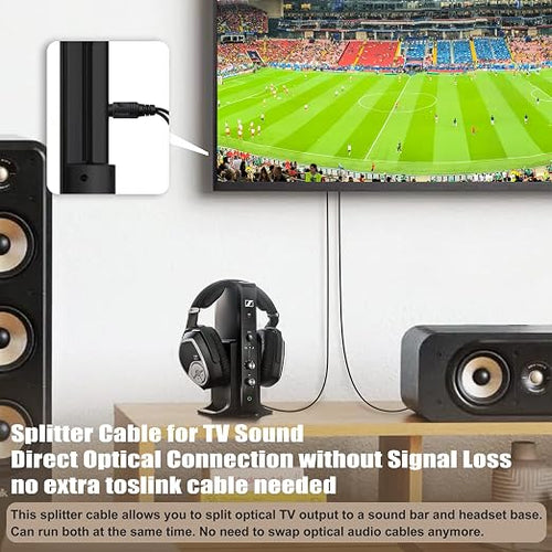 1x2 Digital Audio Splitter Cable, Toslink Digital Fiber Optic Audio Splitter 1 - Image 2