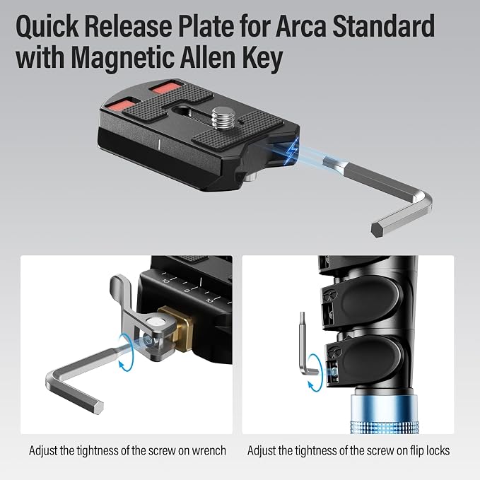 SIRUI 55mm Quick Release Plate and Clamp Base Kit, Camera Mount Adapter - Image 3