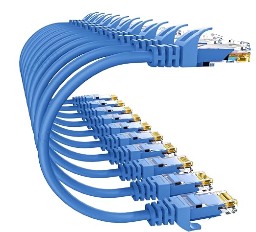 Cat 6 Ethernet Cable 5FT 10Pack, Cat6 Ethernet Patch Cable 10Gbps, High-Speed by 10Gsupxsel