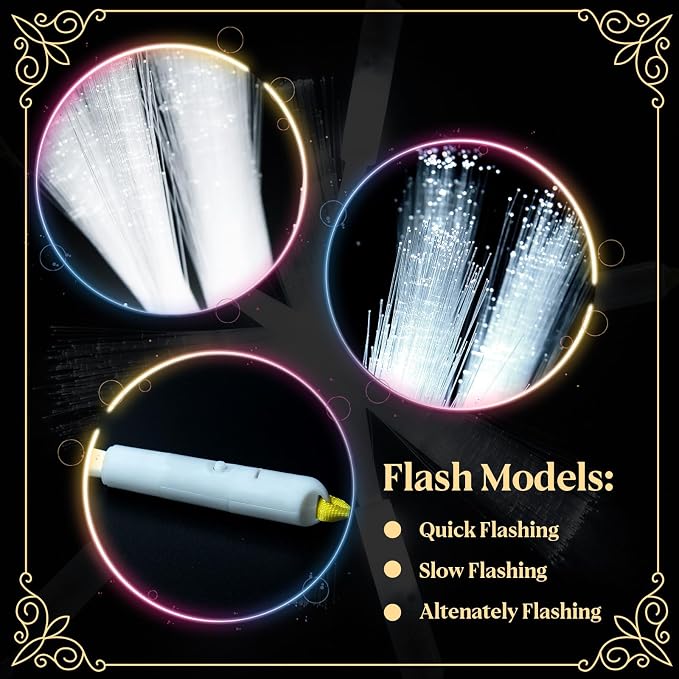 SHQDD 24 PCS White LED Fiber Optic Wands, Wedding & Party Supplies, Glow & - Image 2