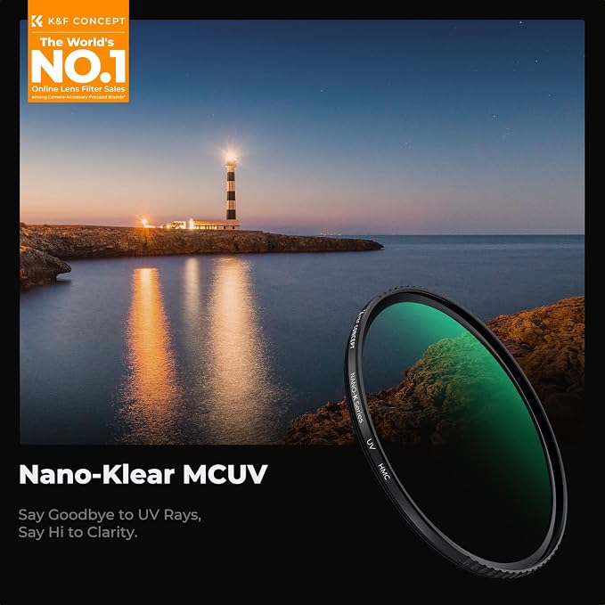 K&F CONCEPT 52mm MCUV Lens Protection Filter 18 Multi-Coated Camera Lens UV - Image 2