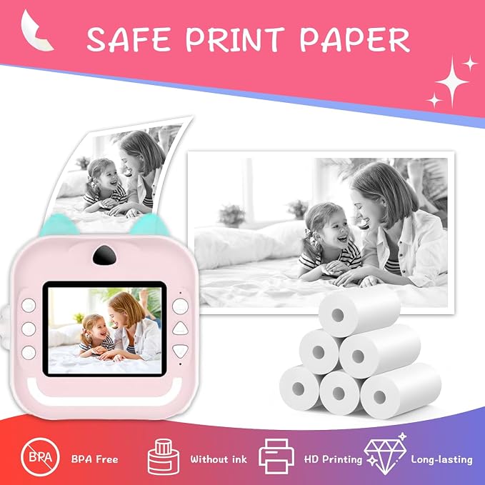 MIARALA 10 Rolls Instant Camera Refill Print Paper, HD Print Camera Paper Refill - Image 2