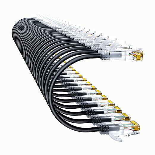 Cat6a Patch Cables 5ft Slim, Cat6 Ethernet Patch Cable Pure Copper, Flexible by 10Gsupxsel