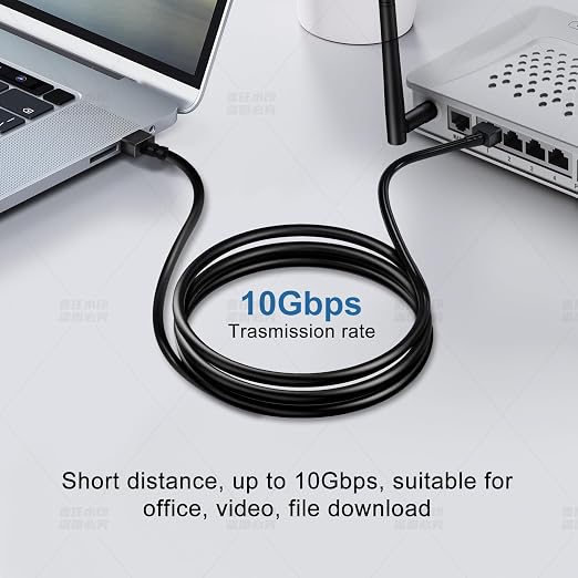 Ultra Thin Cat 6A Ethernet Cable 1.6 Feet 2Pack, Flexible & Slim Rj45 Cat6a LAN - Image 2
