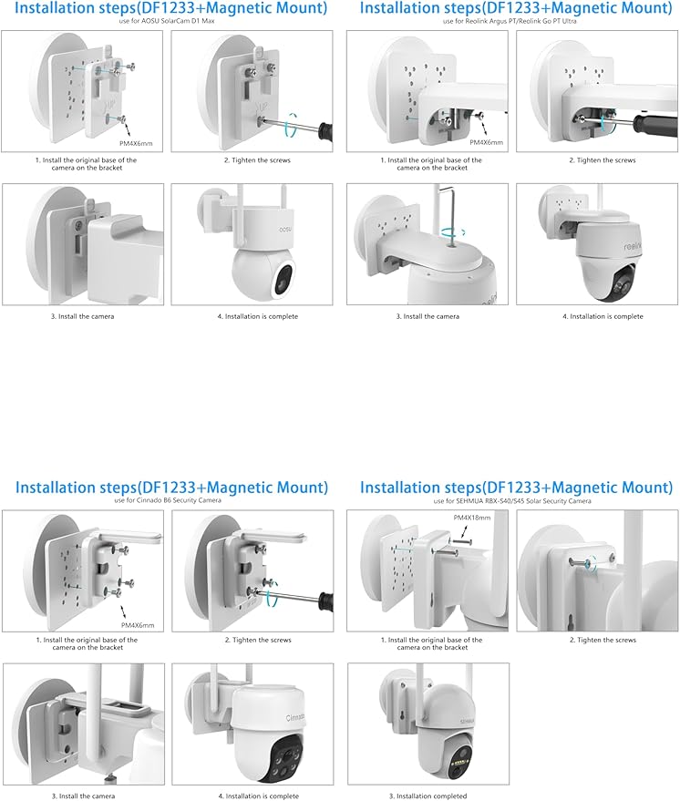 Magnetic Mount Compatible with eufy Security Solocam S340/E30/E42/4G LTE Cam - Image 4