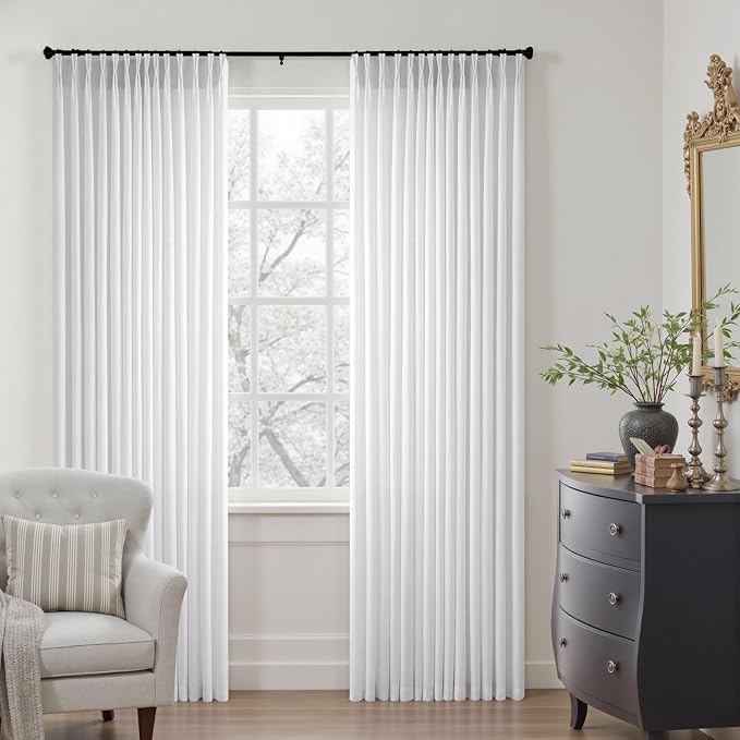 Memory Trained Pinch Pleated Curtains 80 Inches Long, Viral Linen Pinch Pleat - Image 3