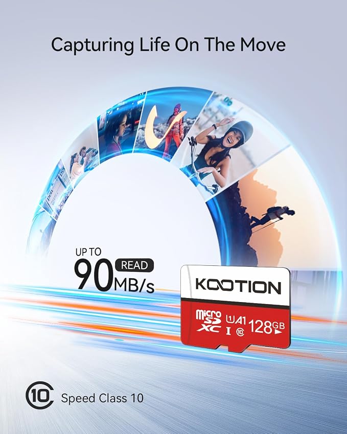 KOOTION 128GB Micro SD Card 2 Pack, UHS-I microSDXC Flash Memory Card, Full HD - Image 2
