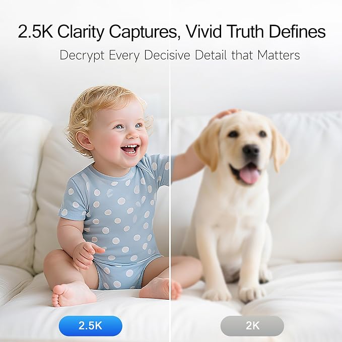 2.5K Indoor Security Camera 4pack, Free AI Person/Pet/Cry Detection, 4MP - Image 4
