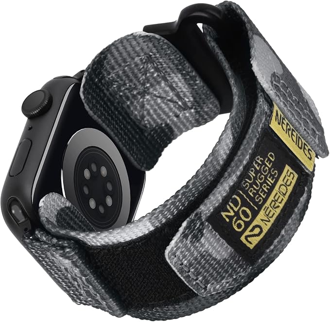 Nereides Compatible with Apple Watch Band Ultra 3/2/1, Nylon Sports Strap with by NEREIDES