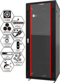 18U Wall Mount Server Rack Cabinet – 19" Network Rack Enclosure, PDU & Shelf by SYSRACKS