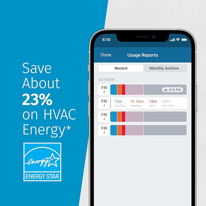 Sensi Lite Smart Thermostat, Programmable, Easy DIY, Works - Image 8