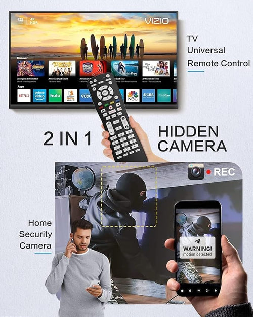 2 in 1 Use WiFi HD 1080P Hidden Camera TV Remote Spy Camera - Image 2