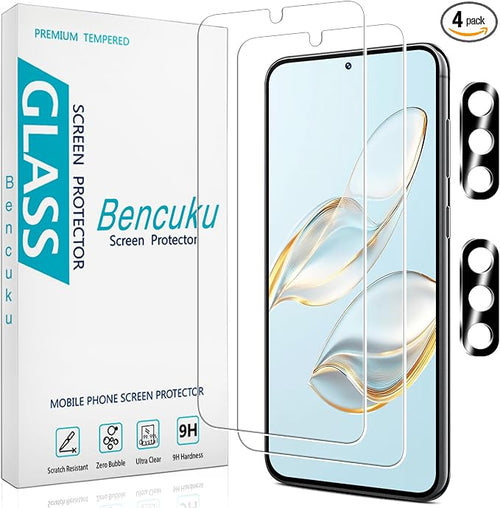 2 Pack Screen Protector for Samsung Galaxy S23 Plus Tempered Glass by Bencuku