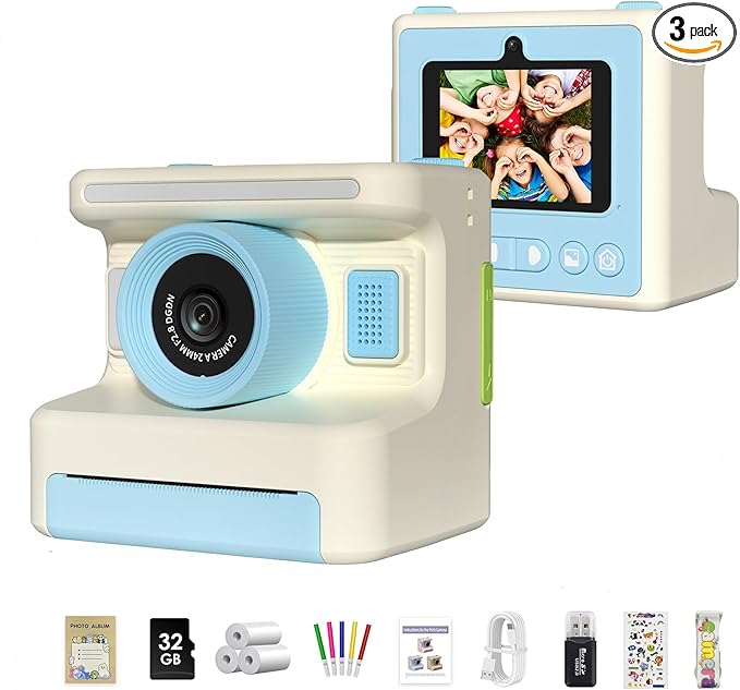 Kids Camera Instant Print, Instant Print Camera by Mummed