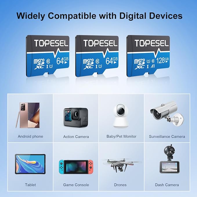 TOPESEL 10 Pack 64GB Micro SD Card Class 10 Micro-SDXC Memory Card UHS-I - Image 8