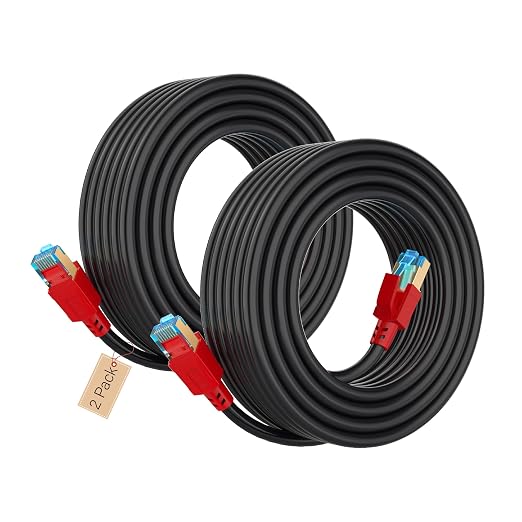 AOPOCKAN TECH Cat 8 Ethernet Cable 10 ft 2 Pack, High Speed Heavy Duty Network by AOPOCKANTECHEthernetCables