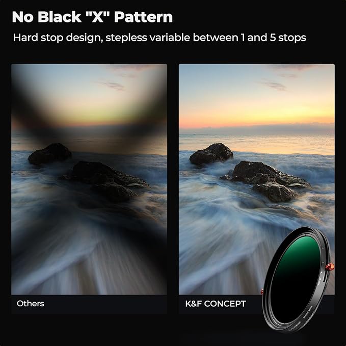 K&F CONCEPT 49mm Variable Fader ND2-ND32 ND Filter and CPL Circular Polarizing - Image 4
