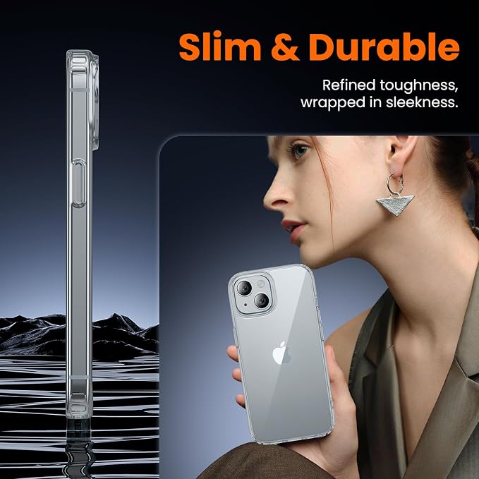 toushion 3 in 1 for iPhone 15 Plus Case Clear, Screen Protector *1 & Camera - Image 5