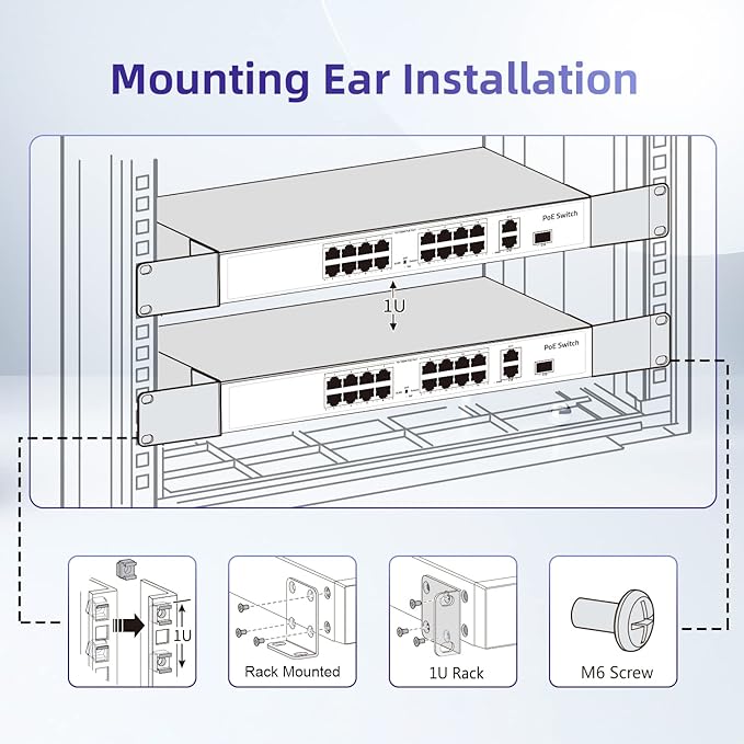 Rack Mount Kit 19 Inch Large Compatibility Rack Ears - Image 4