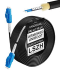 50M Uniboot Armored LC to LC Single Mode Fiber Patch Cable，OS2 Outdoor Fiber by VANDESAIL