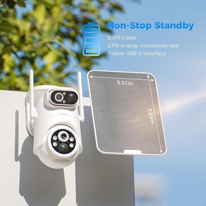 Eseecloud 4-Cam Kit, Dual Lens Solar Security Camera Wireless Outdoor System - Image 11