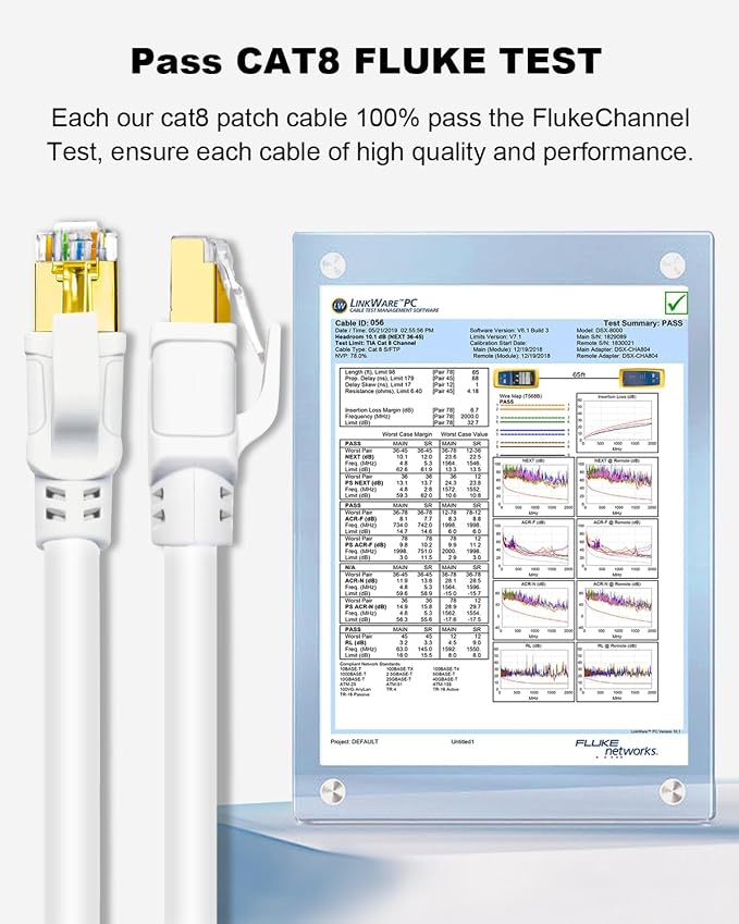 Yauhody CAT 8 Ethernet Cable 1.5FT 2 Pack, 40Gbps High Speed SFTP 2000MHz - Image 7