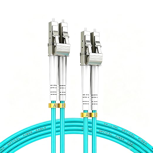 LC/UPC to LC/UPC Fiber Patch Cable 1M, OM3 Multimode Duplex Fiber Jumper by SK-LINK