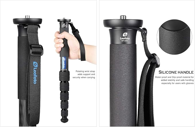 Leofoto MP-326C 61" 6-Section Carbon Fiber Portable Monopod, Lightweight - Image 6