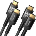 JSAUX 8K HDMI Cable 2.1 2 Pack 10ft, 48Gbps Ultra High Speed HDMI Cable Braided by JSAUX