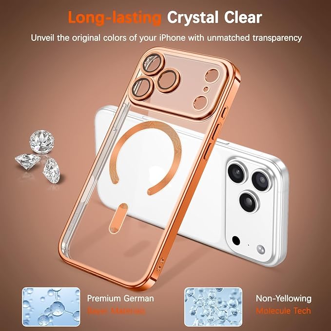 Magnetic Glossy Case for iPhone 17 Pro, iPhone 17Pro Phone Case Slim Clear - Image 3