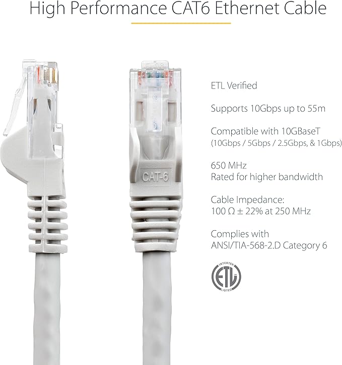 StarTech 15ft CAT6 Ethernet Cable - Image 2