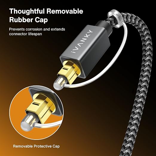IVANKY Optical Audio Cable 3.3ft/1M Digital Audio Optical Cable - Image 8