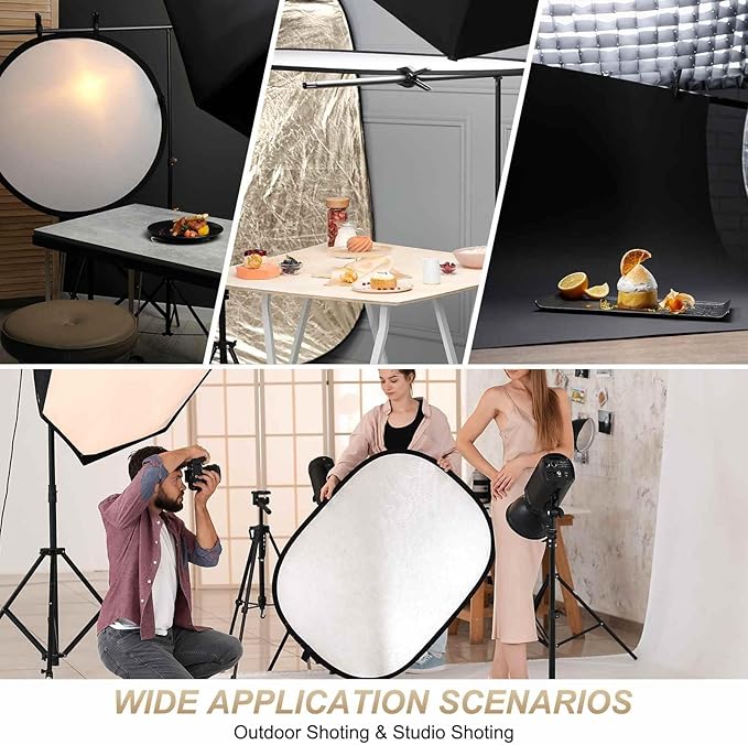 2Pcs 17"x11" Light Reflector 3 in 1 Photography Reflector Cardboards, Foldable - Image 6